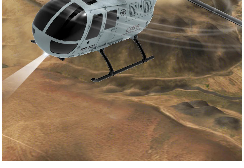 C186 RC Helicopter 2.4G 4CH BO105 with 6-Axis Gyro