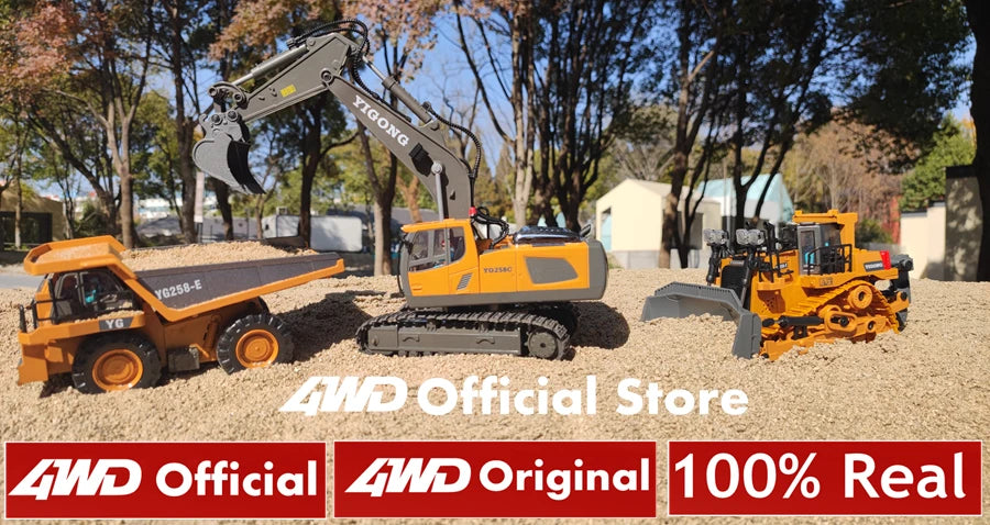 4WD RC Excavator Dump Truck Bulldozer Toy – Construction Vehicle