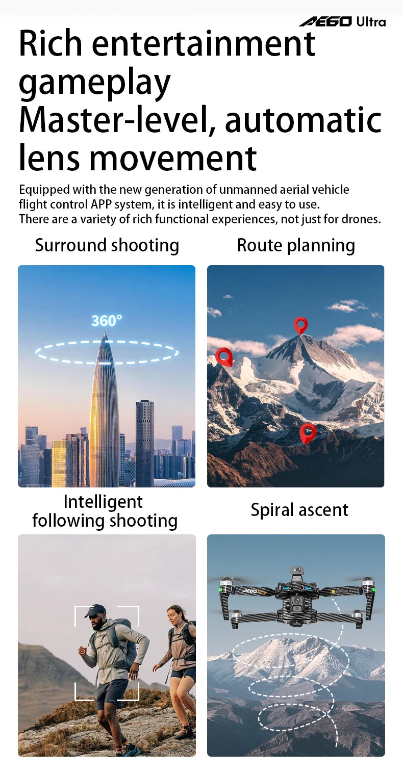 AE60 GPS Drone – 8K Camera, 3-Axis Gimbal, Obstacle Avoidance Quadcopter