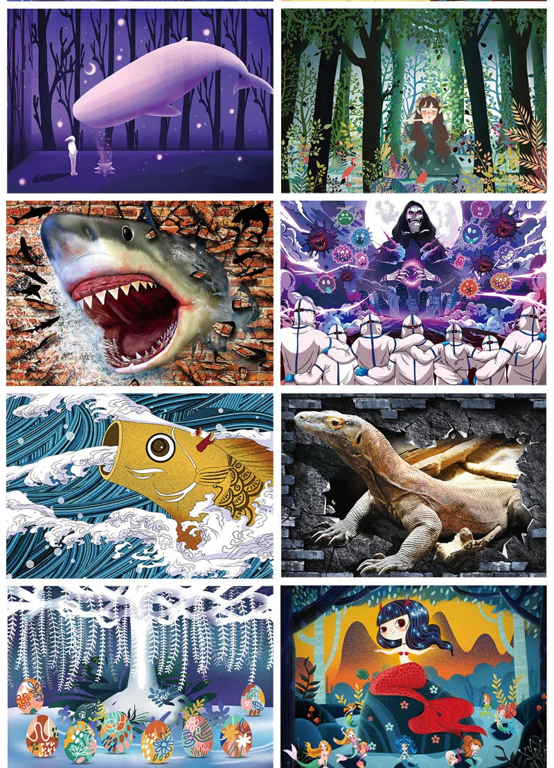 2000-Piece Landscape Jigsaw Puzzle – Educational Game for Kids & Children