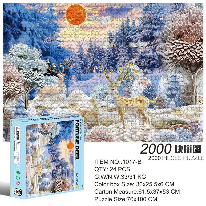 2000-Piece Landscape Jigsaw Puzzle – Educational Game for Kids & Children