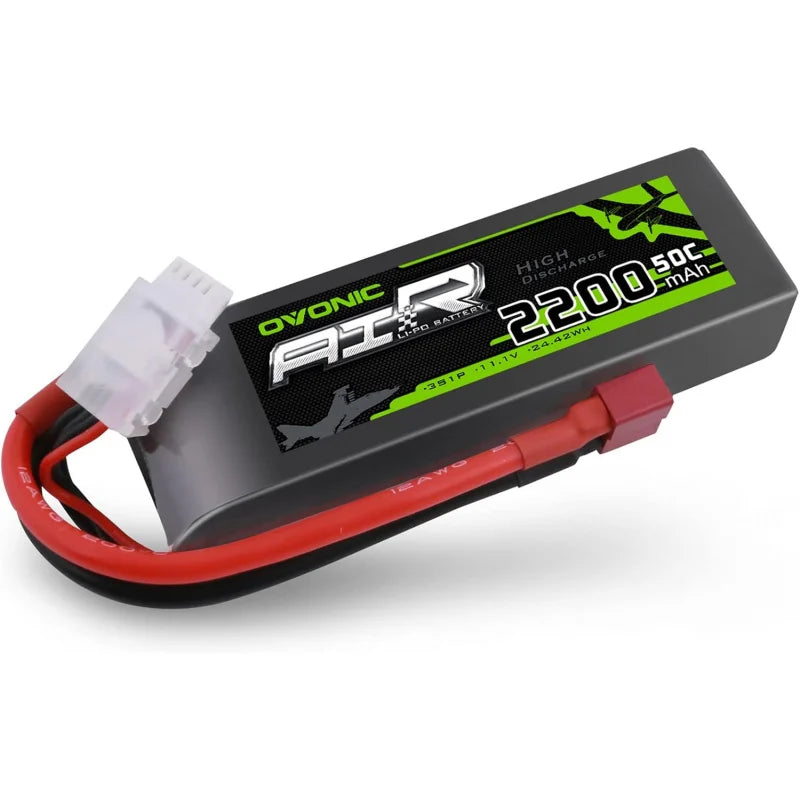 OVONIC 3S 2200mAh 50C Lipo Battery 11.1V with Dean Connector