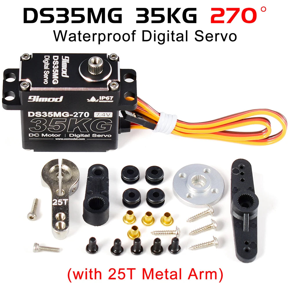 9imod DS35MG 35KG Waterproof Metal Gear Servo for 1/8 1/10 RC Cars