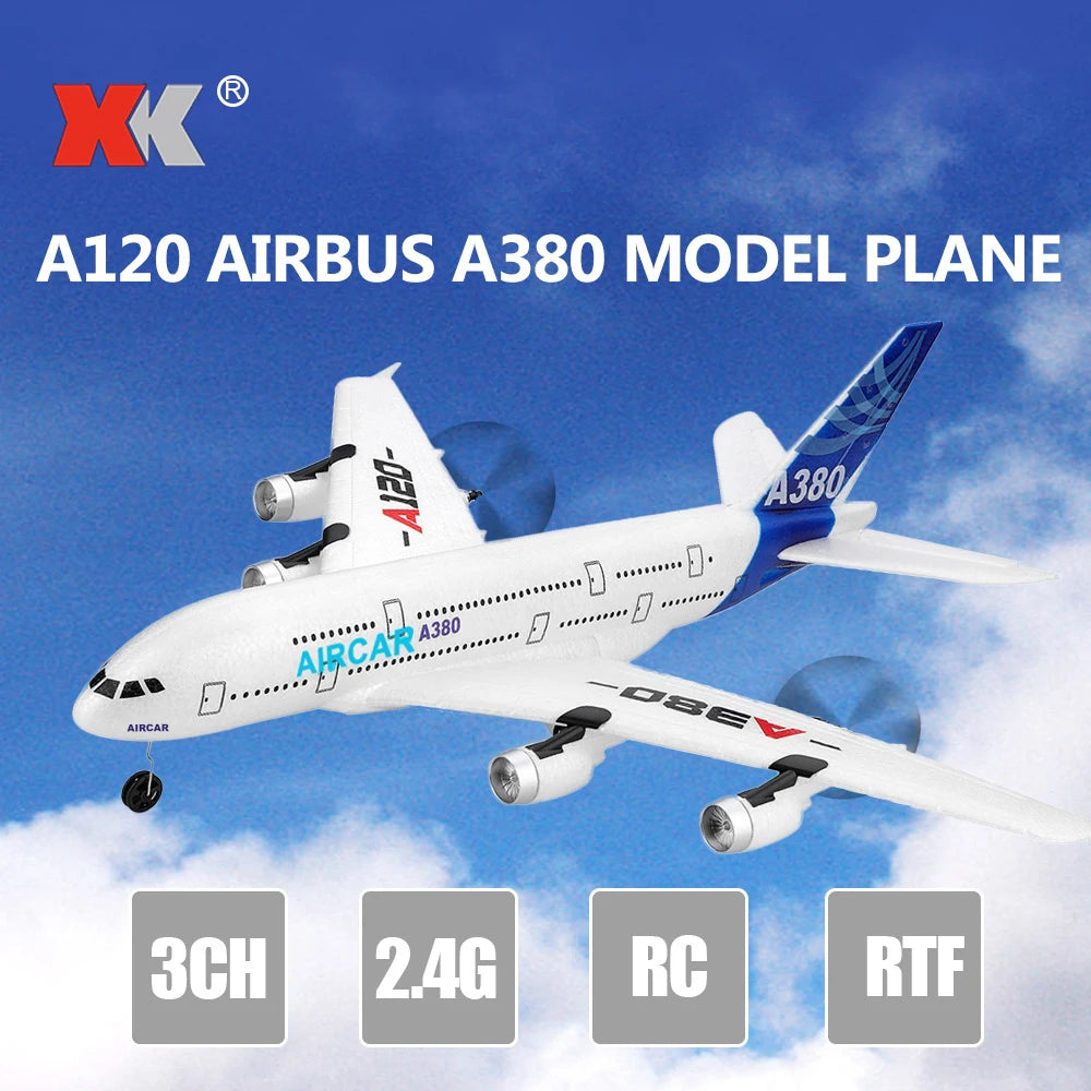 WLtoys XK A120 Airbus A380 RC Plane 3CH EPP RTF