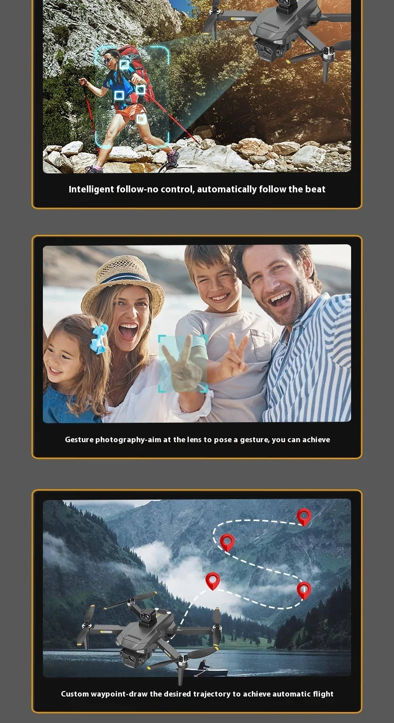 UVA P20 Drone – 8K HD Camera, 3-Axis Gimbal GPS Quadcopter