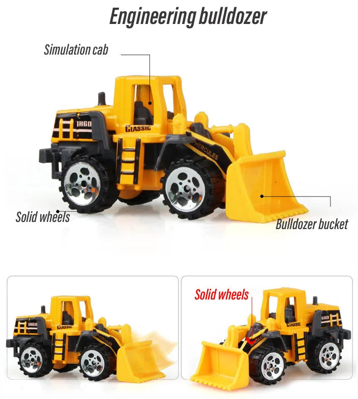 10-in-1 Construction Truck Toy Set – Die-Cast Vehicles for Kids