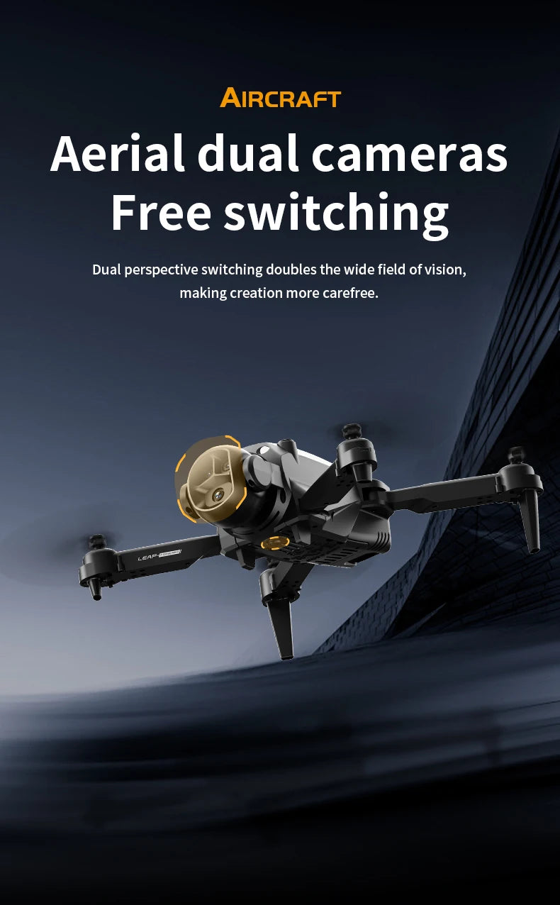 H20 Foldable RC Drone – Four-Axis Flying Toy with Dual Lens & Optical Flow Hover