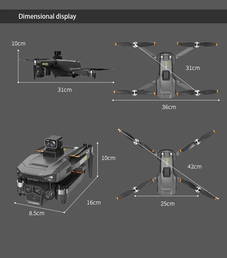 UVA P20 Drone – 8K HD Camera, 3-Axis Gimbal GPS Quadcopter