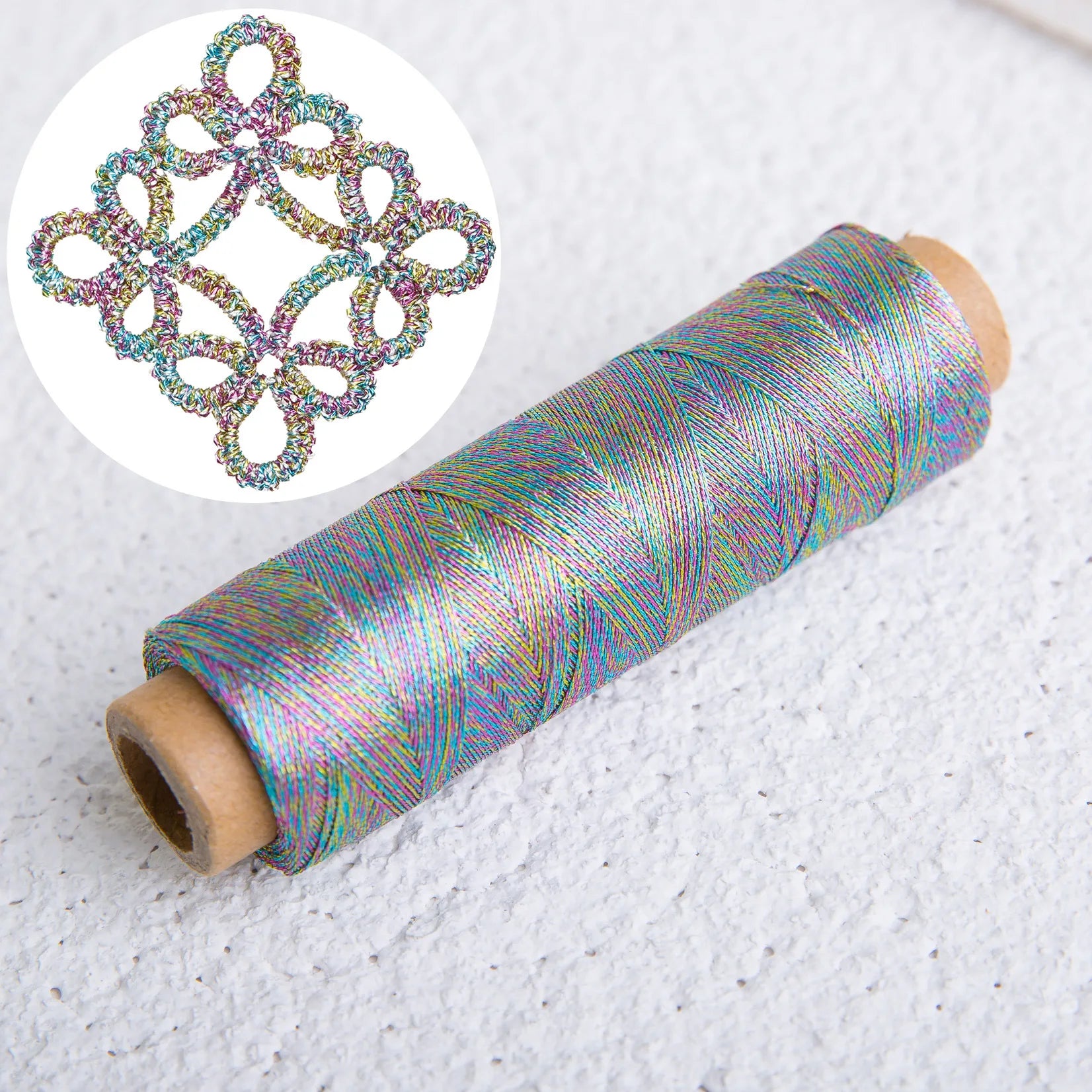 200m Colorful Shiny Metallic Embroidery & Craft Thread