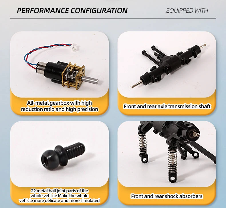 1/36 RC Crawler Car 4WD Off-Road with LED Lights – RTR