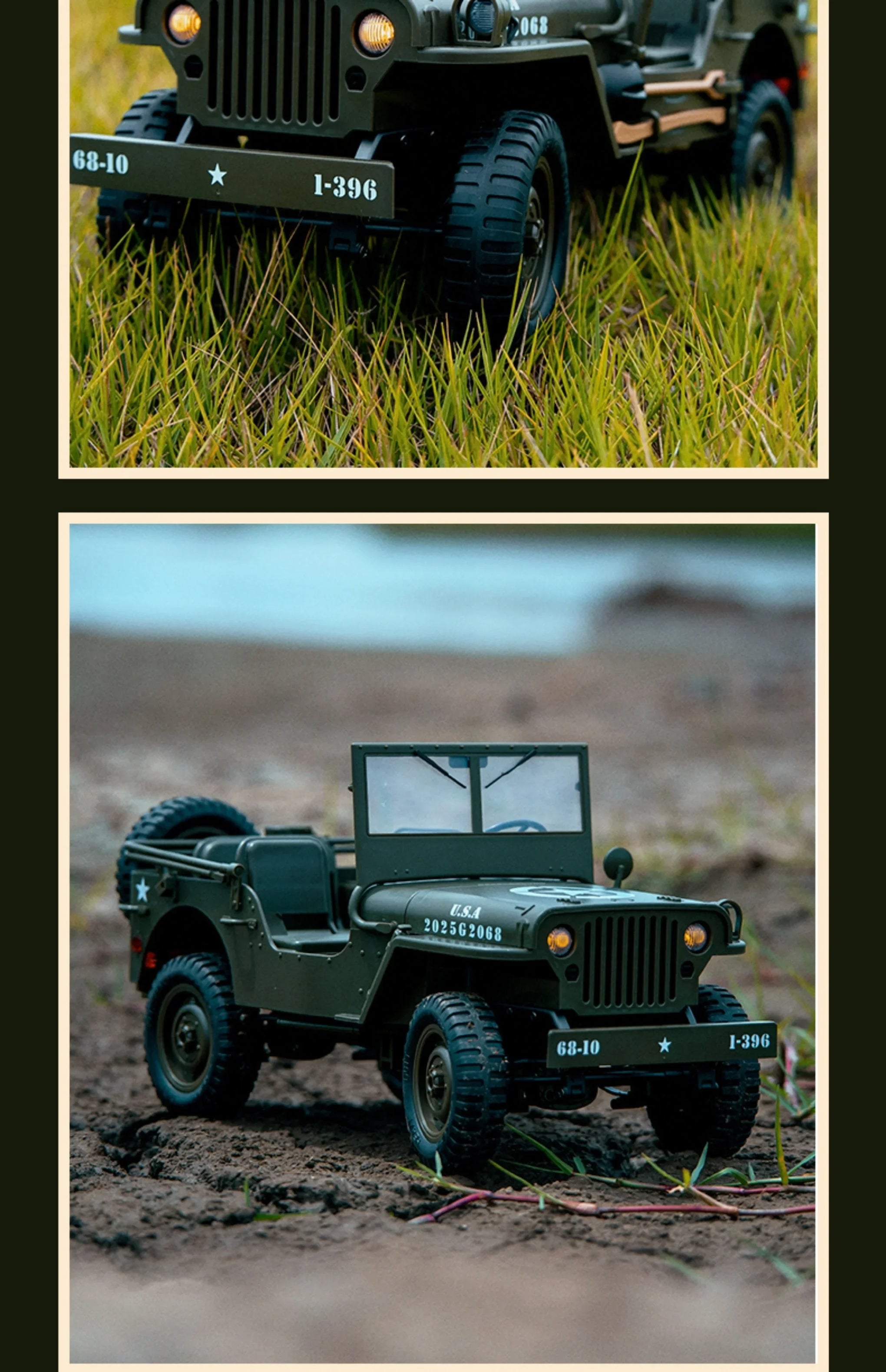 JJRC C8815 RC Jeep Willys 1/12 4WD Military Crawler Truck RTR