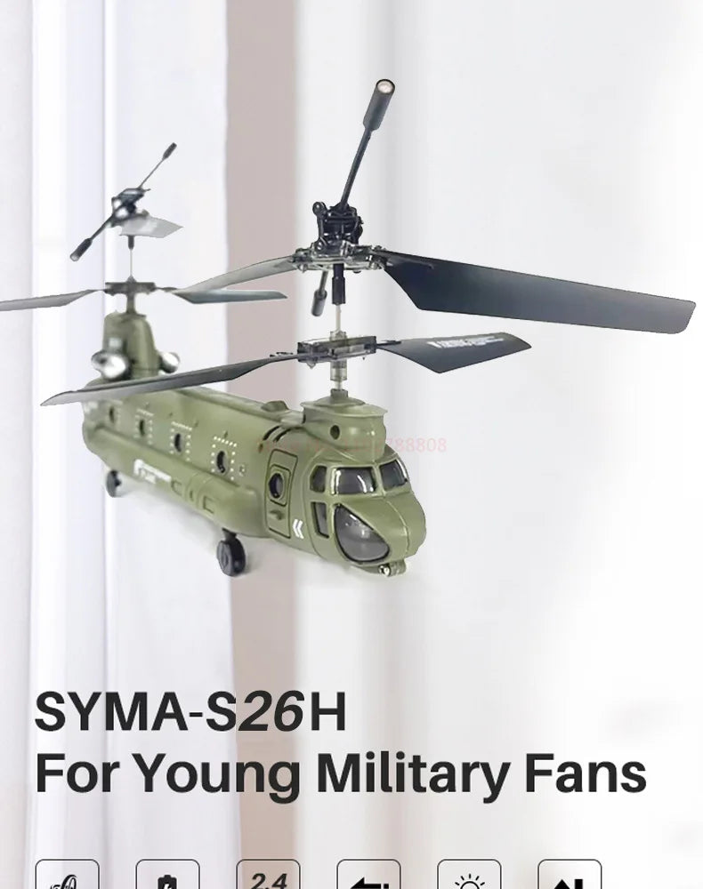 S026H RC Helicopter – Double Propeller Fixed-Height Toy