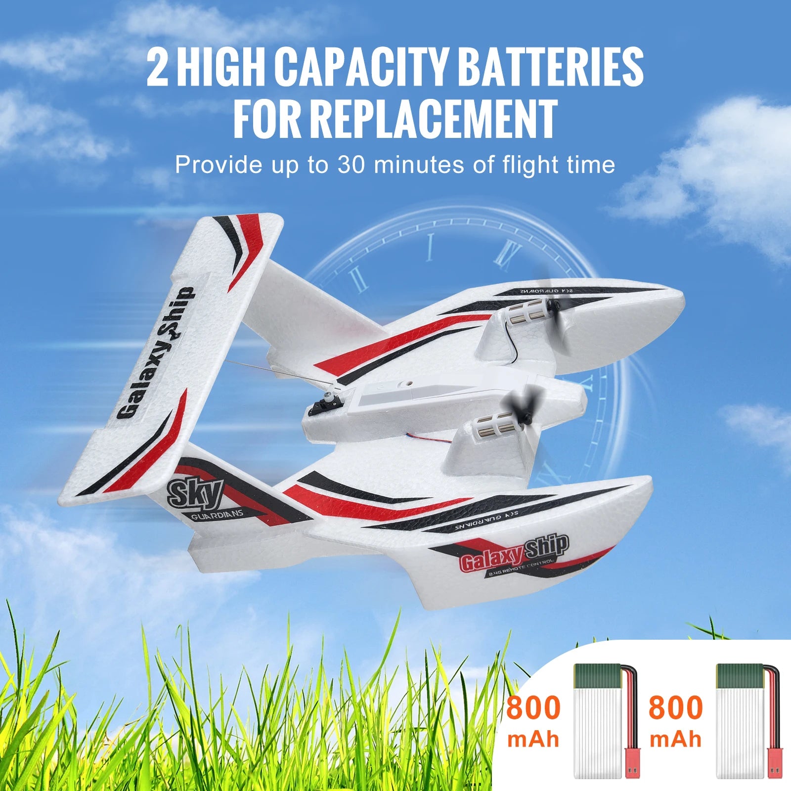 SucceBuy EPP Foam RC Plane 2.4G 3CH Glider – Sea & Land Flying