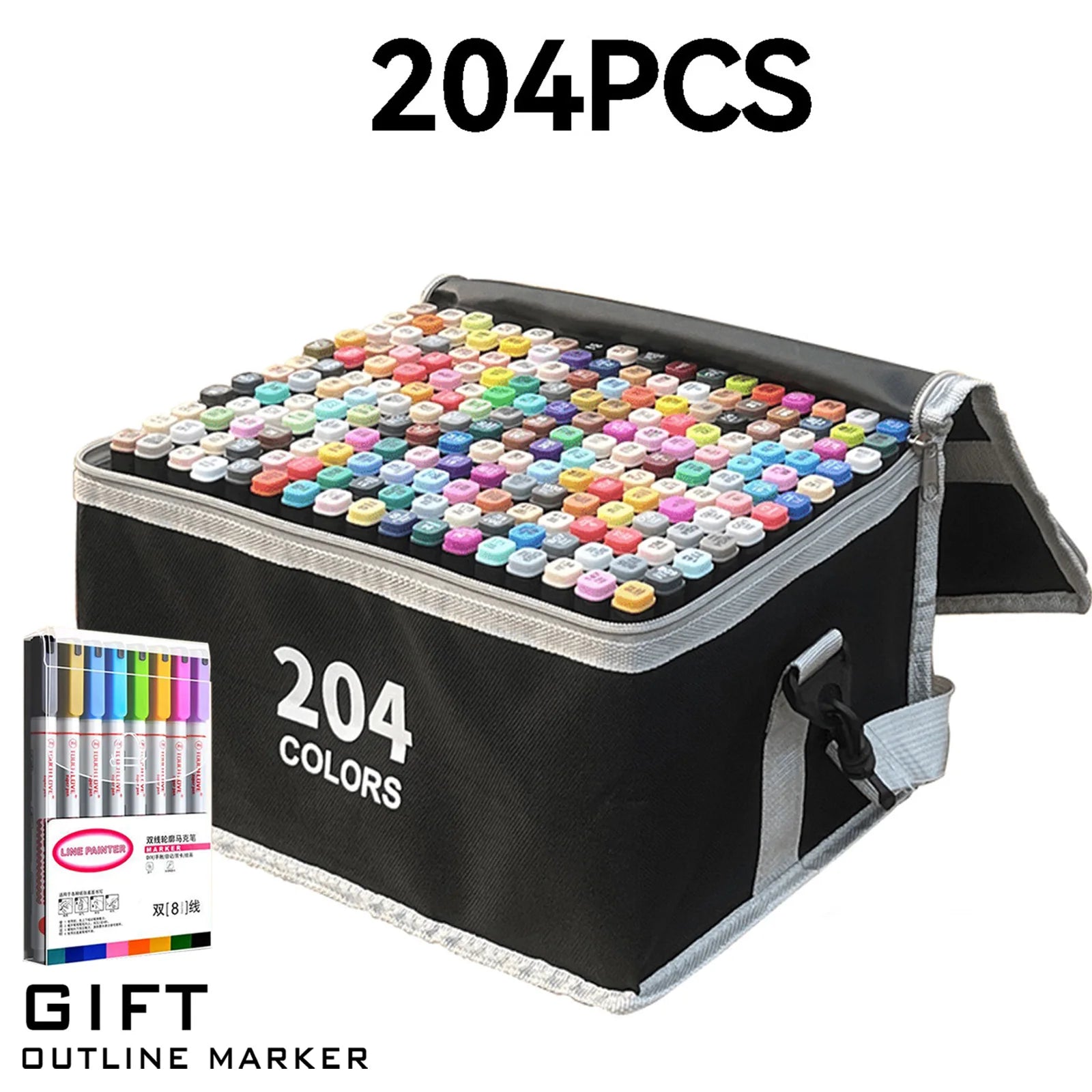 Double Tip Permanent Art Marker Pens – 24–168 Colors