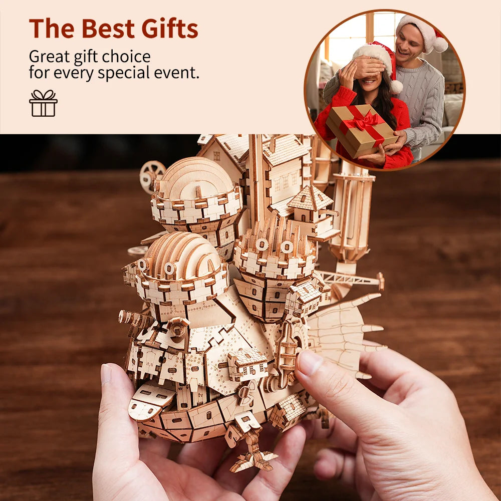 Creative Castle 3D Wooden Puzzle – DIY Model Kit for Kids & Adults