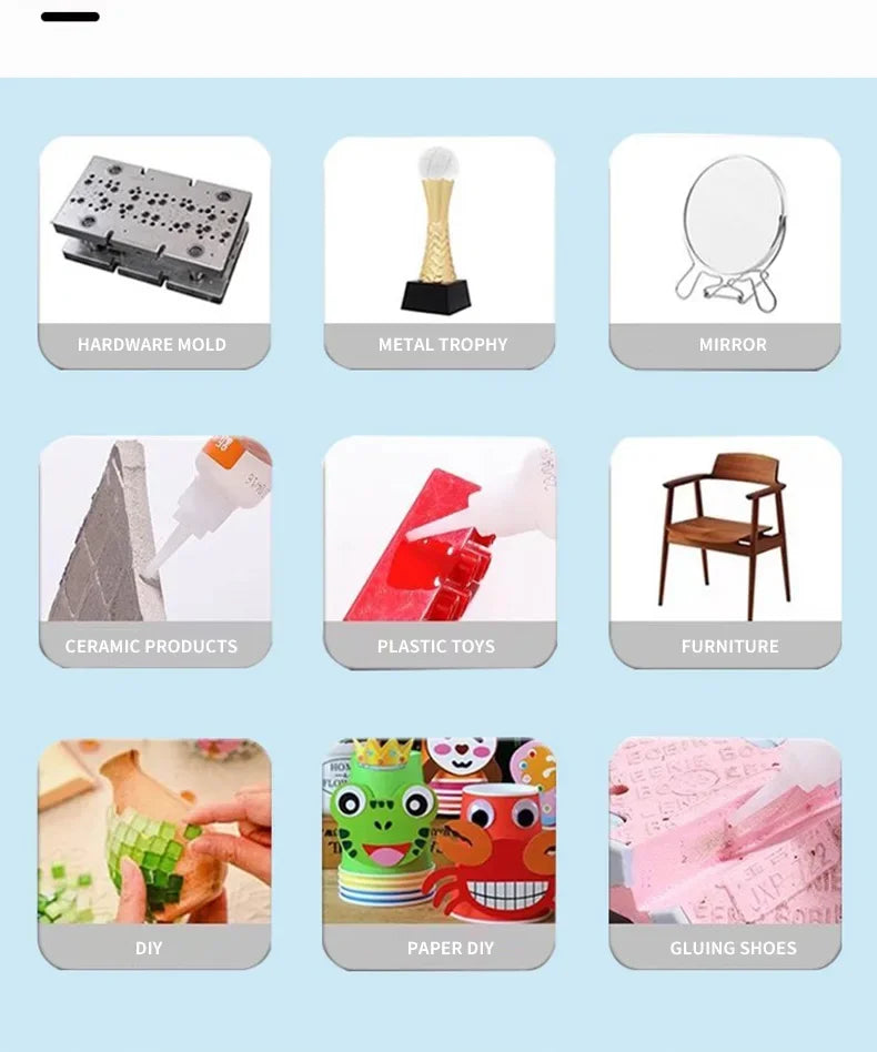 LOOLIFL Super Glue 502 – Instant Quick-Drying Strong Bond Adhesive for Leather, Rubber, Wood & Metal (1–5pcs)