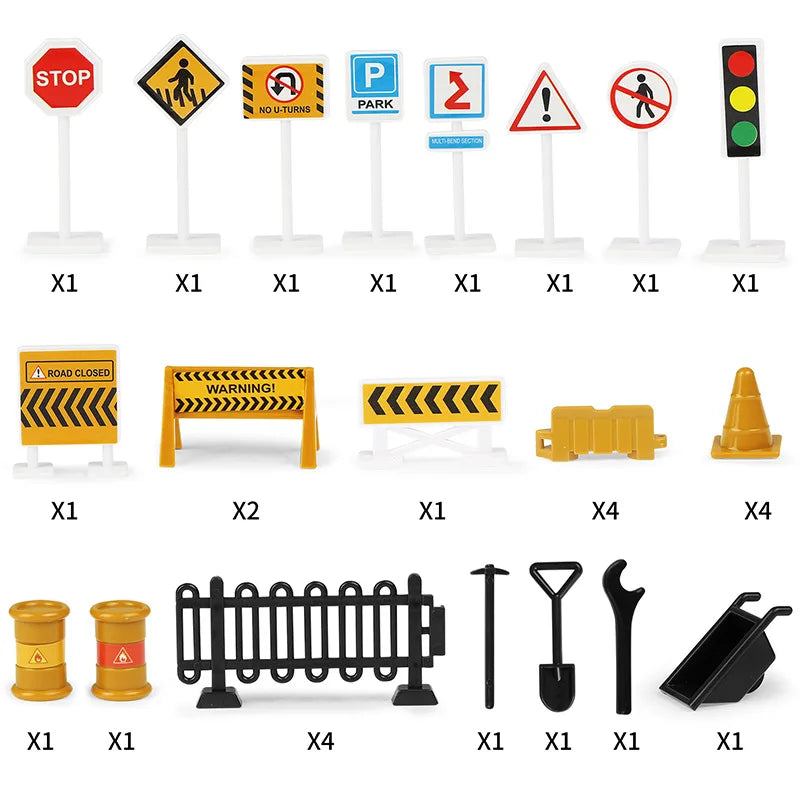 10-in-1 Construction Truck Toy Set – Die-Cast Vehicles for Kids