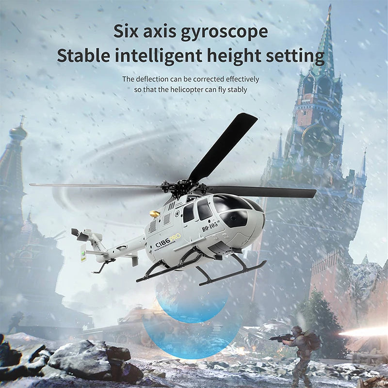 C186 RC Helicopter 2.4G 4CH BO105 with 6-Axis Gyro