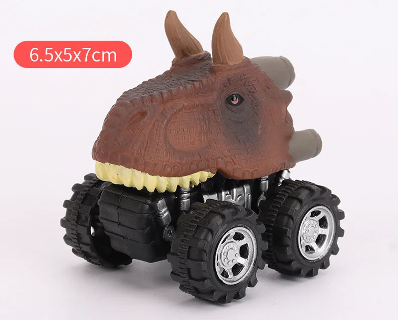 Dinosaur Pull-Back Mini Monster Trucks – Toy Car Set for Kids
