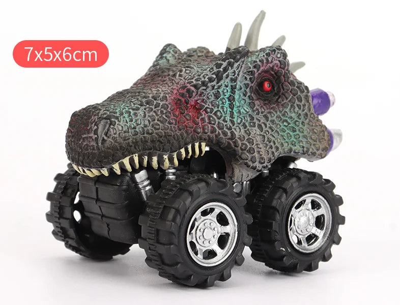 Dinosaur Pull-Back Mini Monster Trucks – Toy Car Set for Kids
