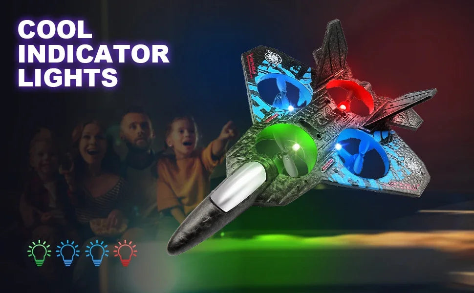 L0712 RC Plane 2.4G EPP Foam Fighter Glider with Lights