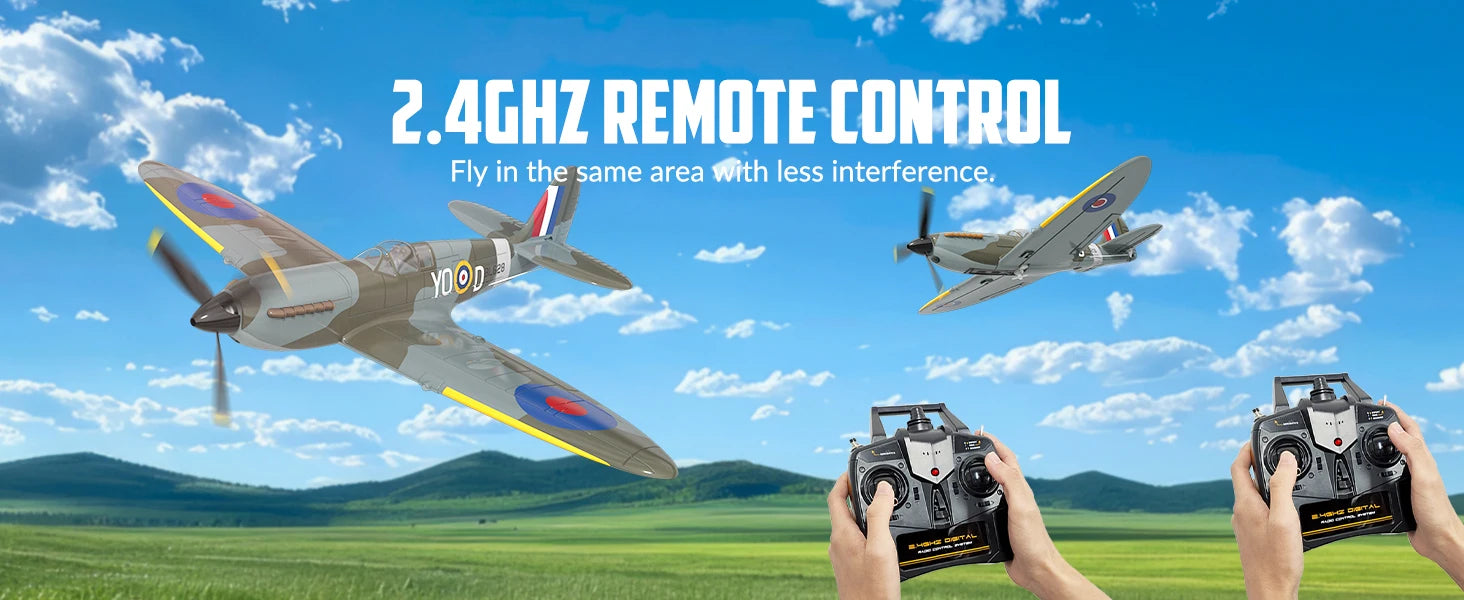 Volantex Spitfire RC Plane 2.4G 4CH Warbird – 400mm RTF