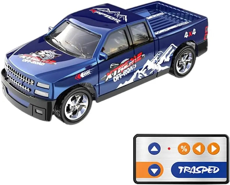 1/64 Mini RC Car 4x4 Alloy Racing Truck with Lights
