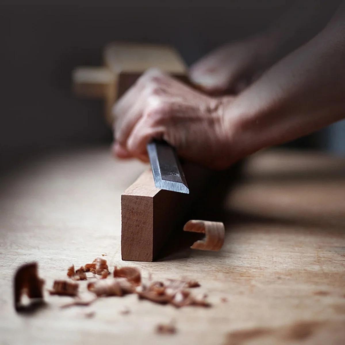 4Pcs Wood Carving Chisel Set – 8/12/16/20mm Beech Handle Professional Woodworking Tools