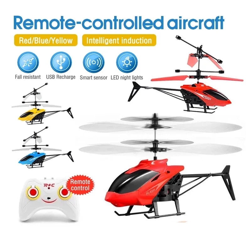 Mini 2-Channel RC Drone – Rechargeable & Anti-Fall