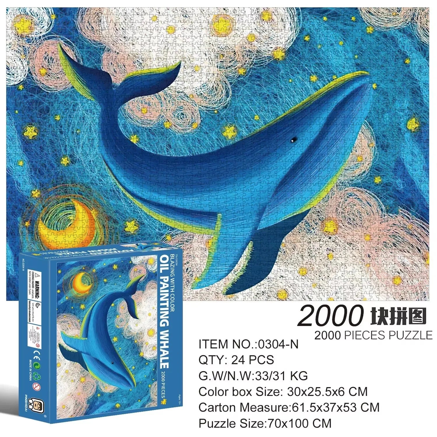 2000-Piece Landscape Jigsaw Puzzle – Educational Game for Kids & Children