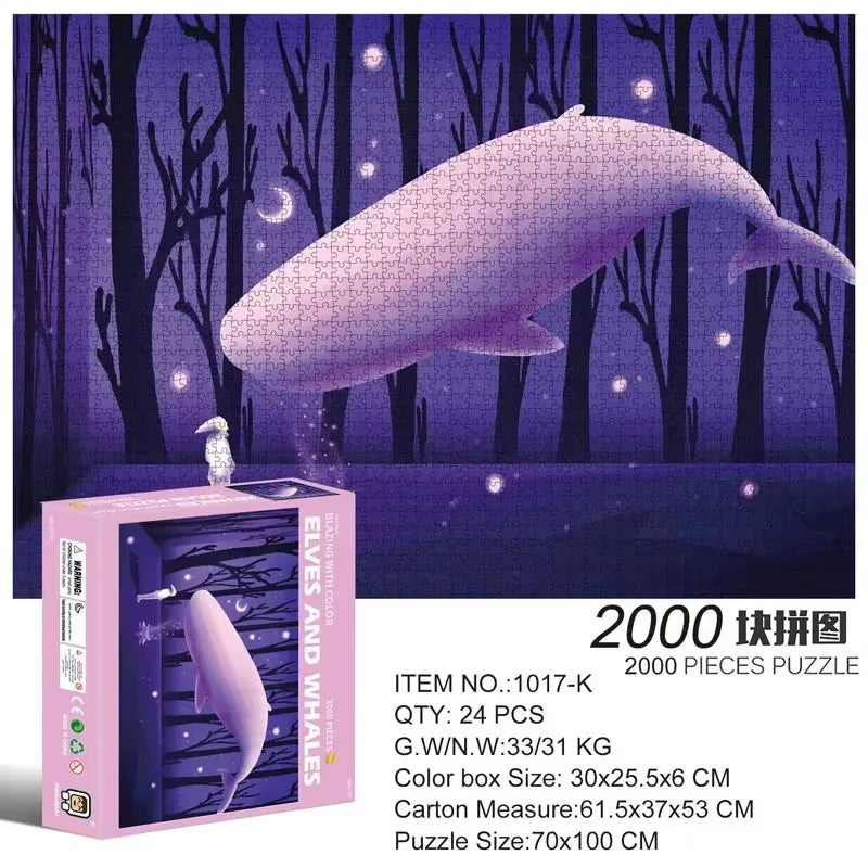 2000-Piece Landscape Jigsaw Puzzle – Educational Game for Kids & Children