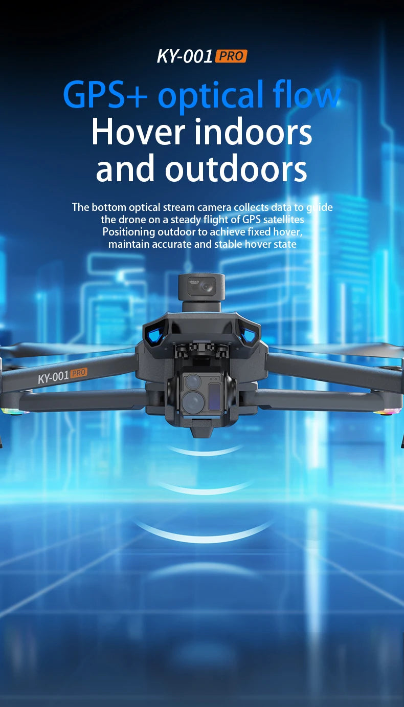 KY-001 PRO Hang 800g GPS Drone – 8K Camera, 3-Axis Gimbal, 20KM Range