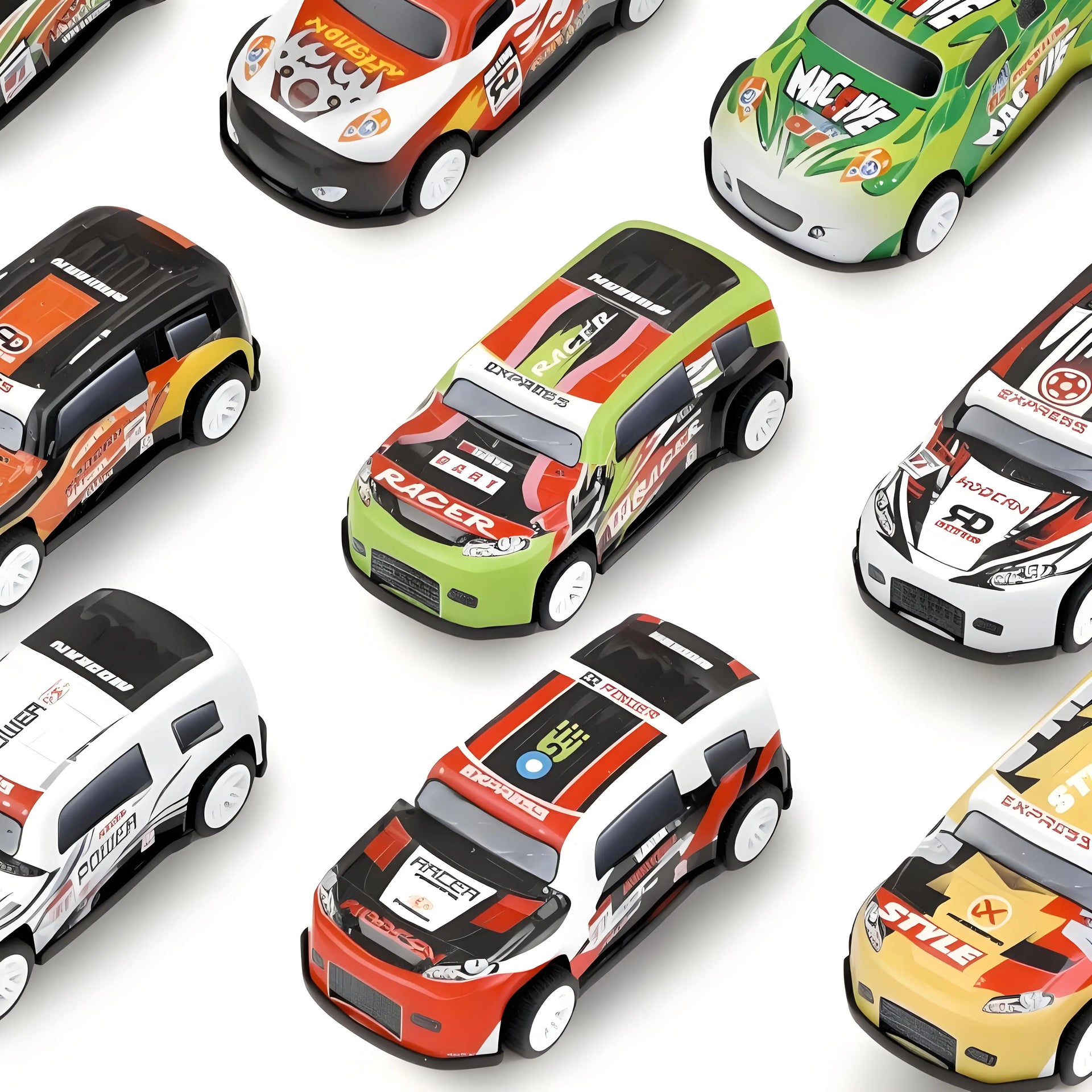 50-Pack Pull-Back Mini Cars – 1:64 Scale Metal Race Vehicles for Kids