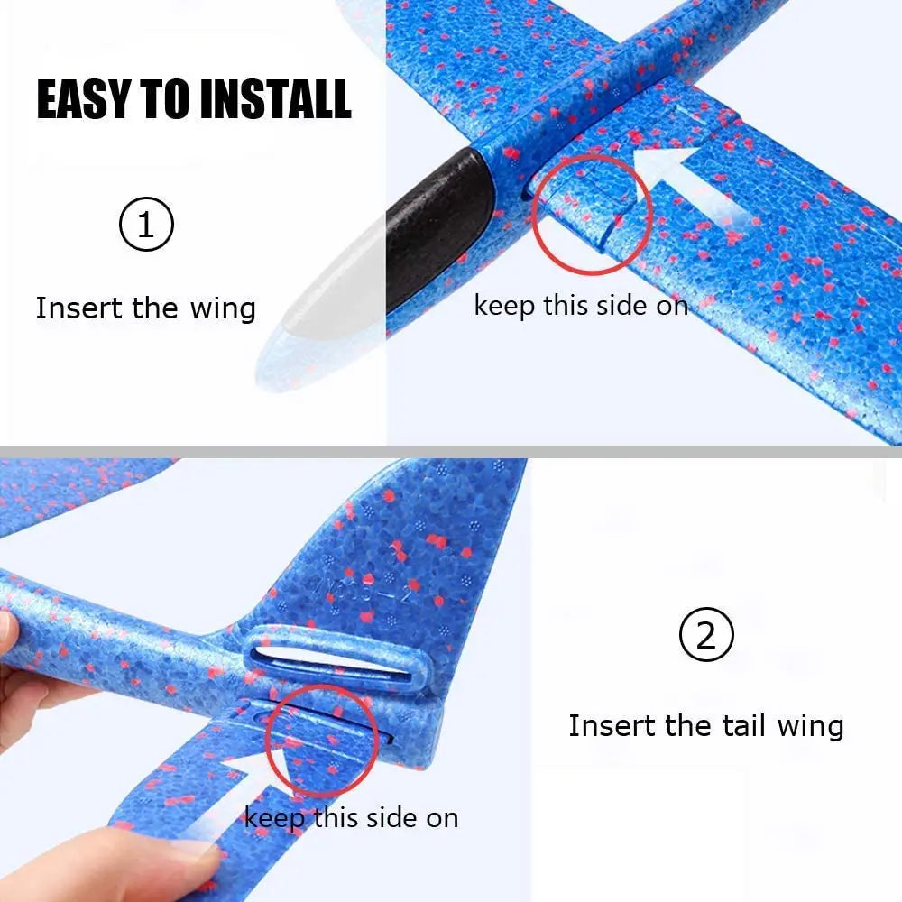 Large Foam Glider Plane – 36/48cm Hand-Throw EPP Airplane