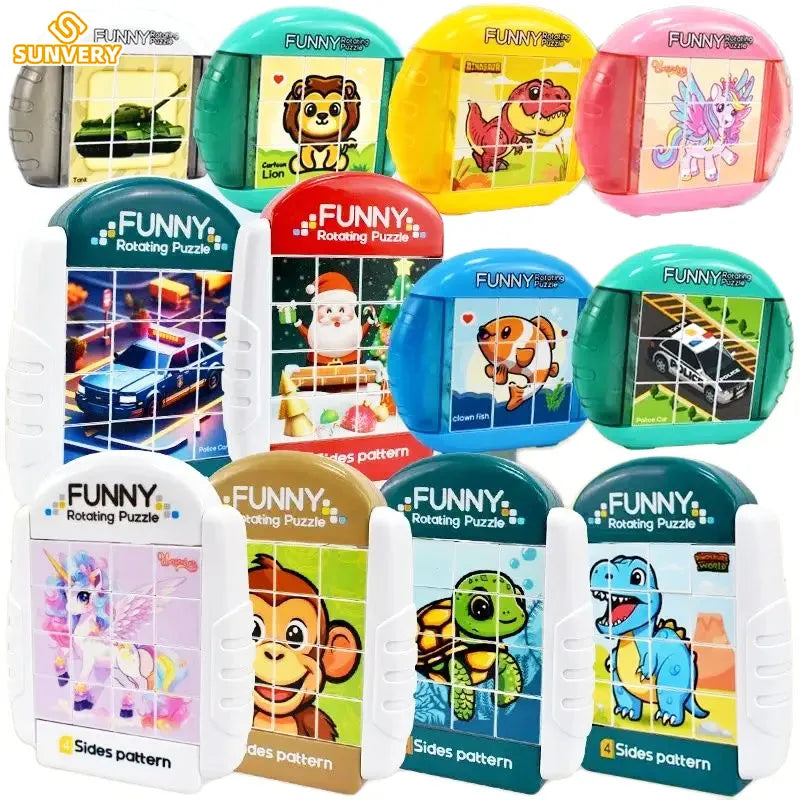 4-in-1 Rotating Puzzle – Fidget Toy for Kids Ages 3+