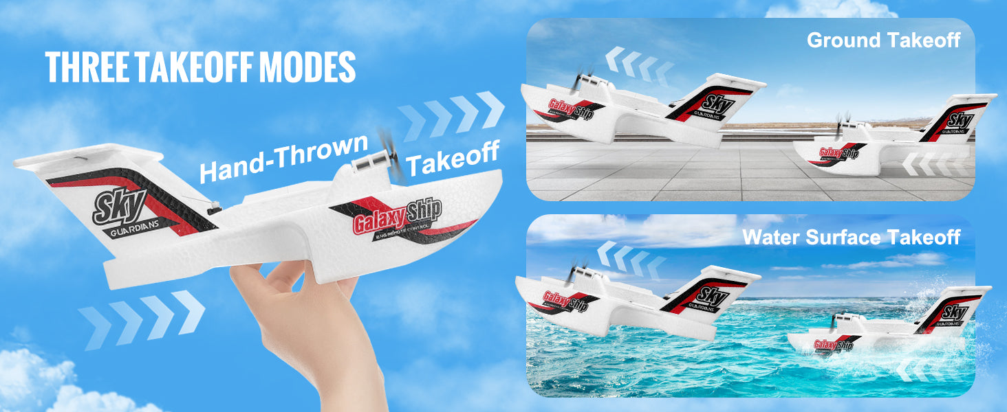 SucceBuy EPP Foam RC Plane 2.4G 3CH Glider – Sea & Land Flying